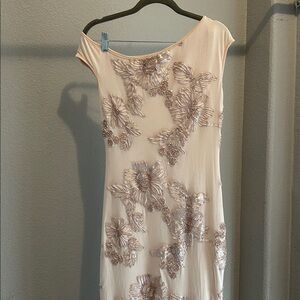 SHEIN Cream Floral Maxi Dress